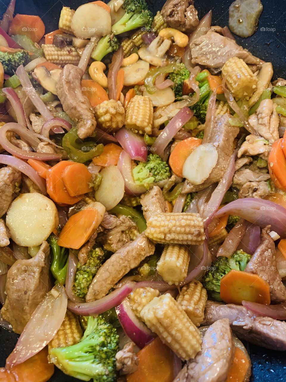 Pork stir fry supper