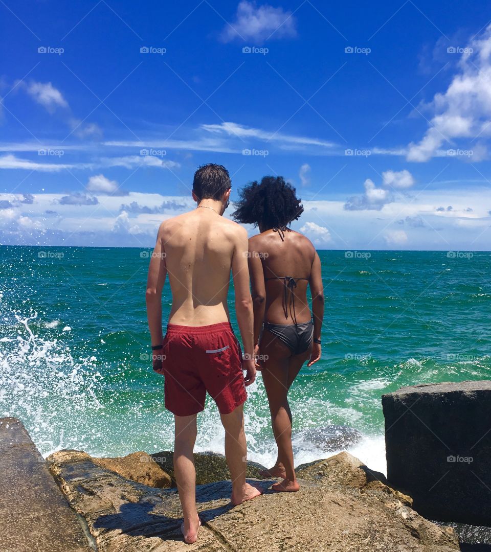 Couple on miami beach