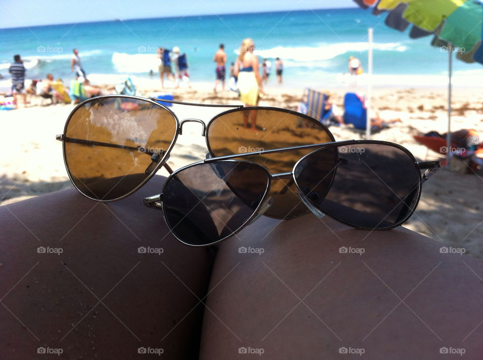 beach ocean people glasses by jjwilliamson