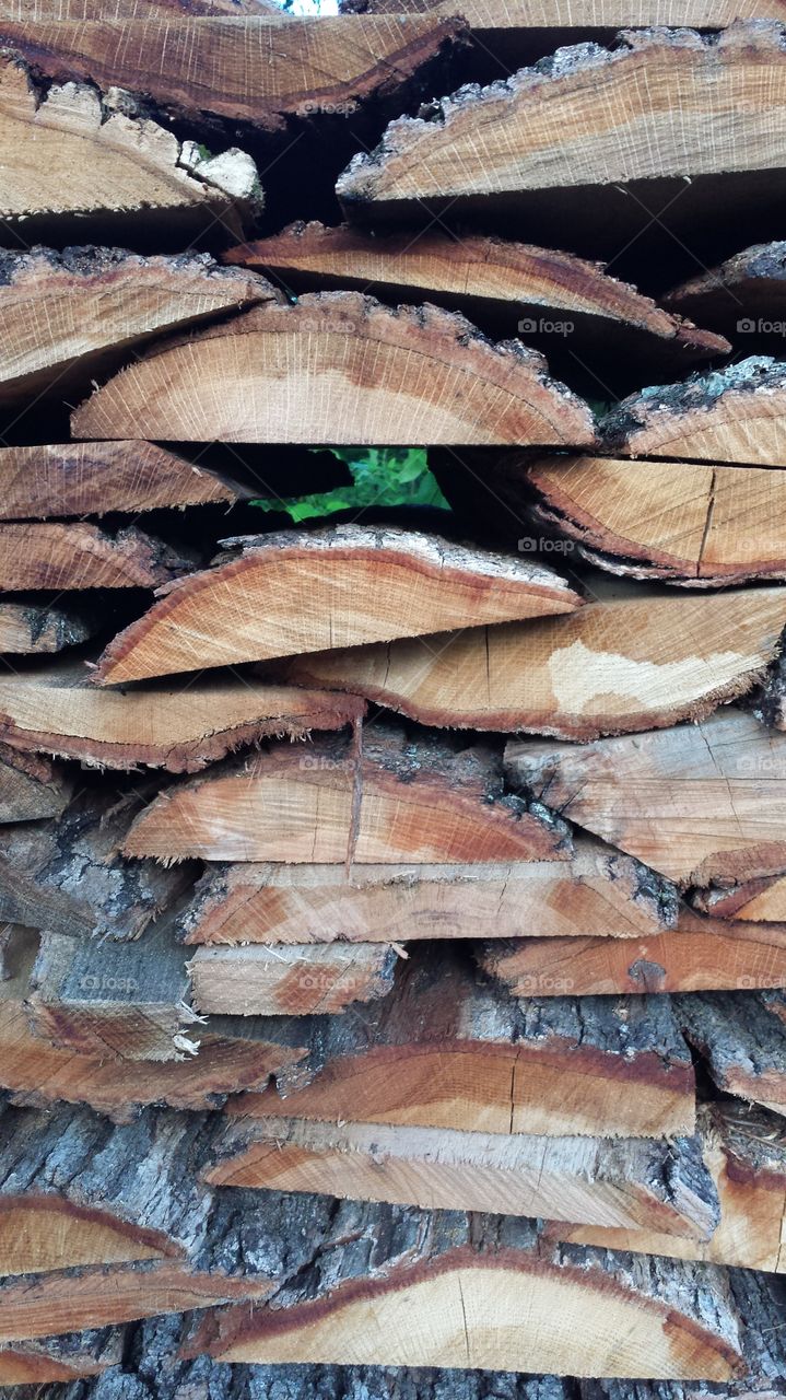 Woodpile.  Peephole