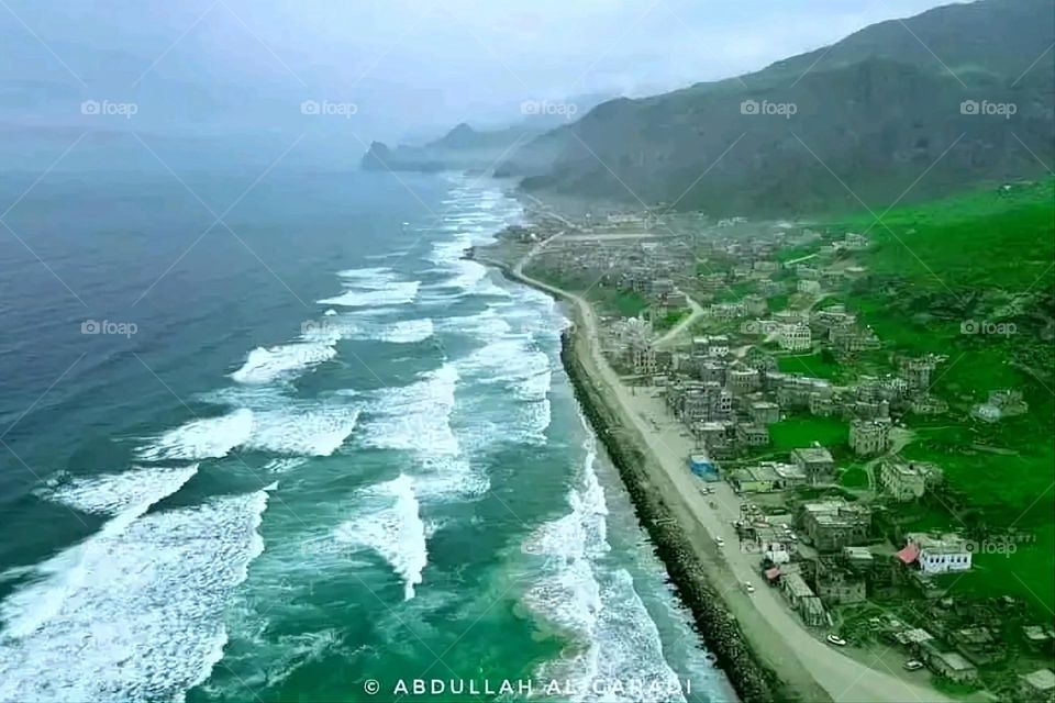 Glory be to God, the magnificent and picturesque view and the natural green trees are a view that is nothing more wonderful than it