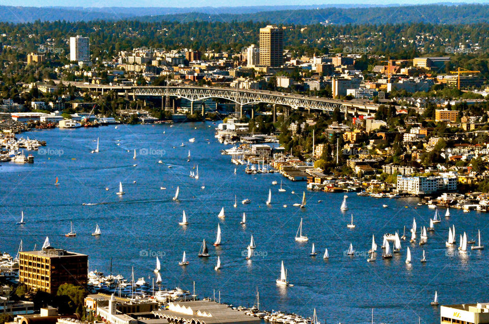 seattle washington sailboats puget sound by refocusphoto