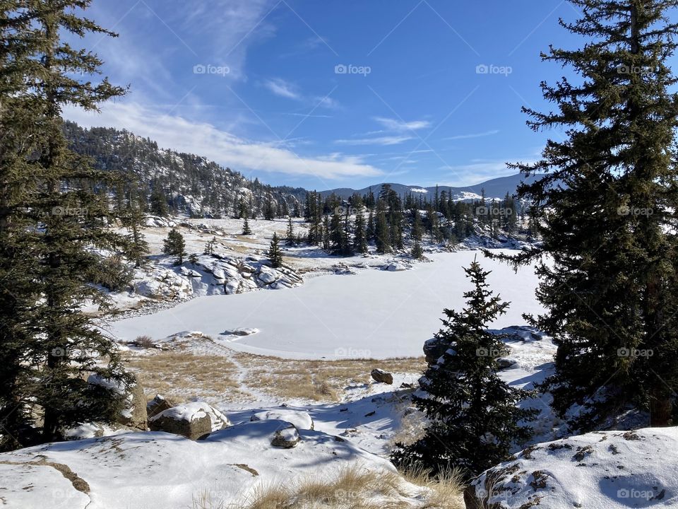 Frozen lake