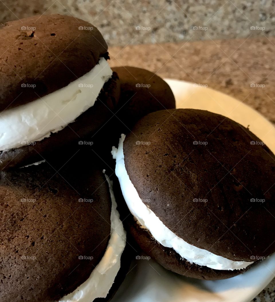 Four Chocolate Whoopie Pies