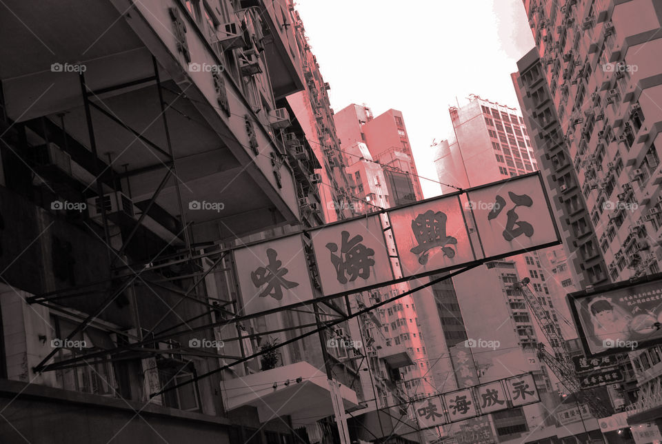Street signs Hong Kong
