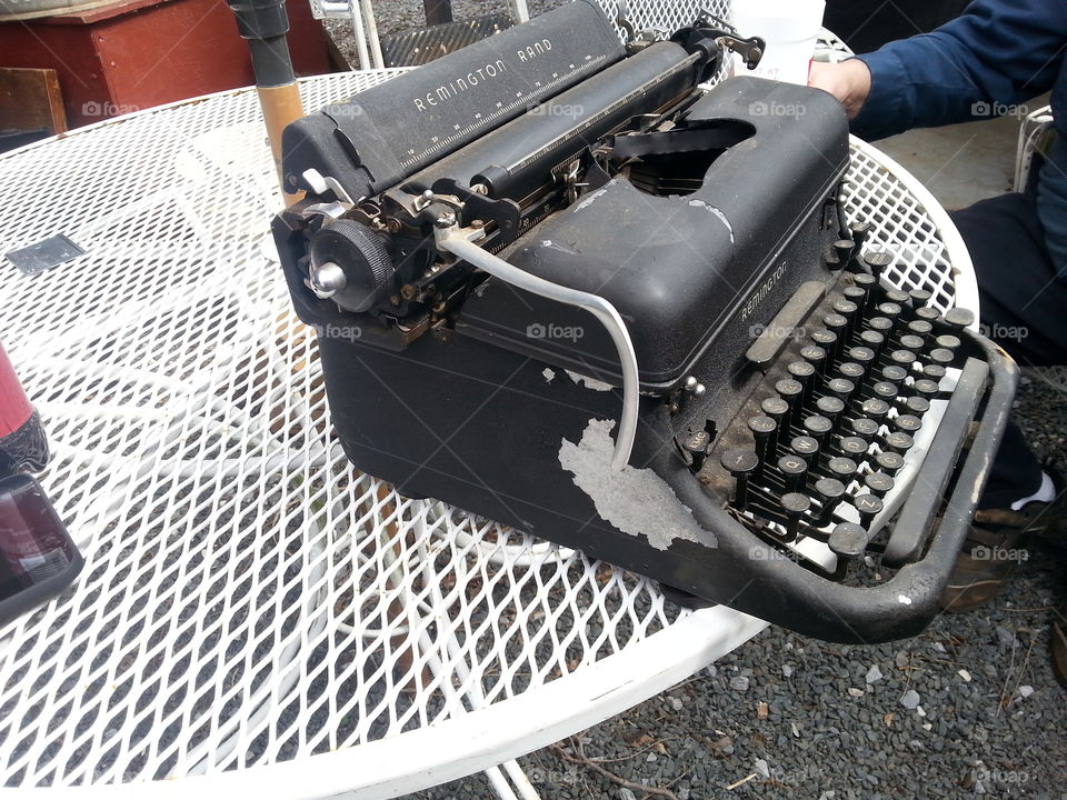 old typewriter .