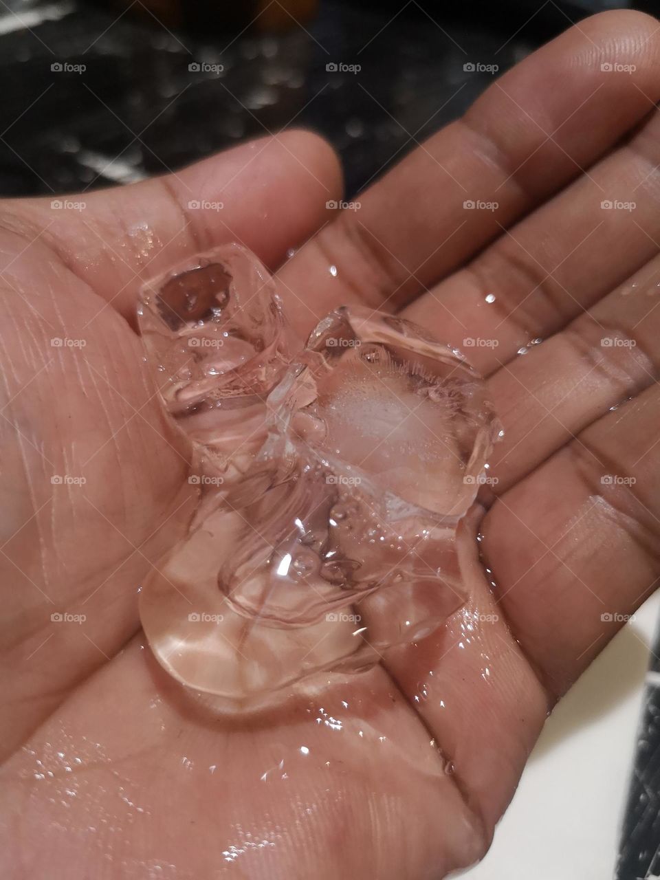 Body temperature can trigger the  ice melting point