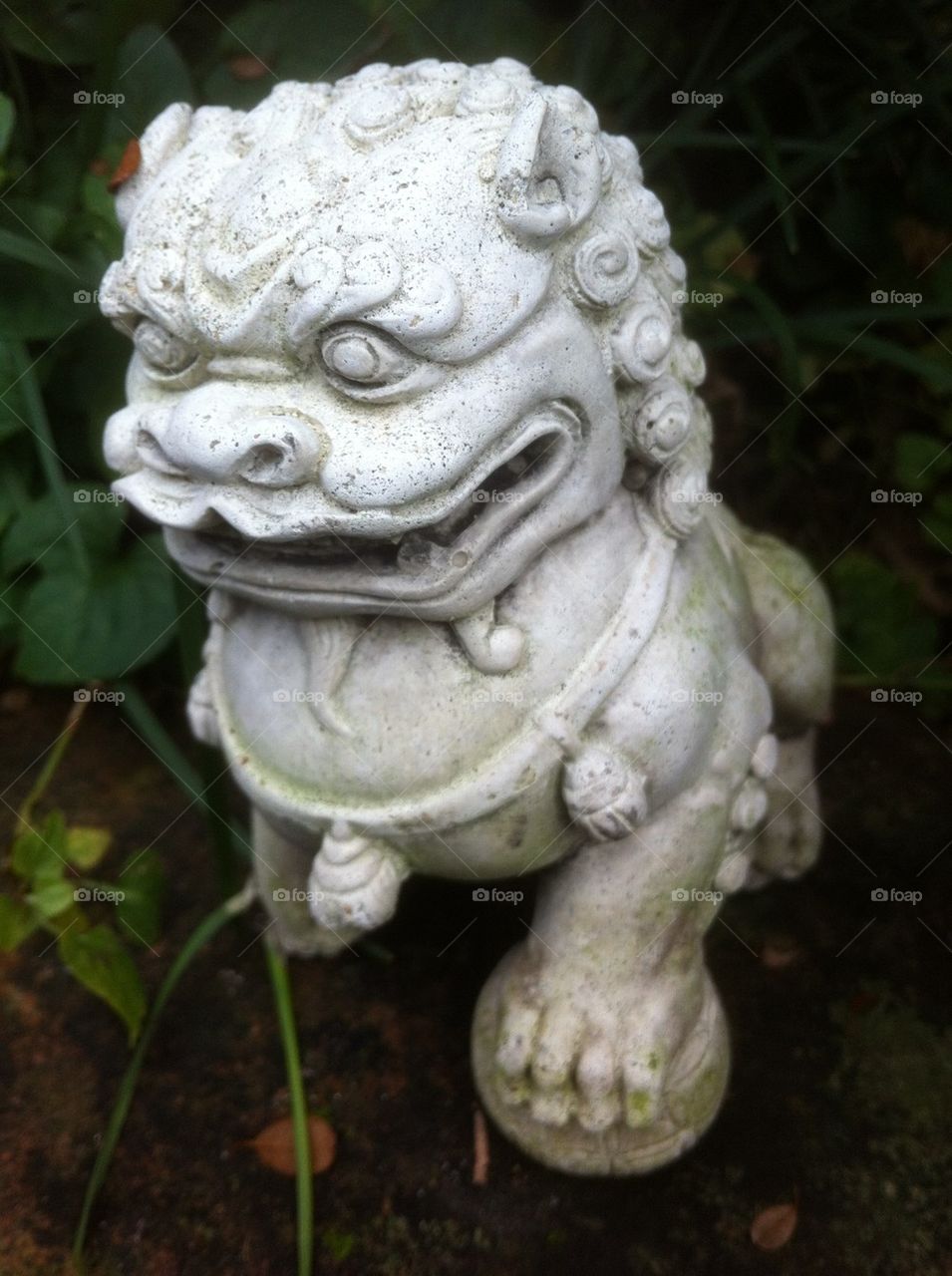 chinese statue stone lion by king