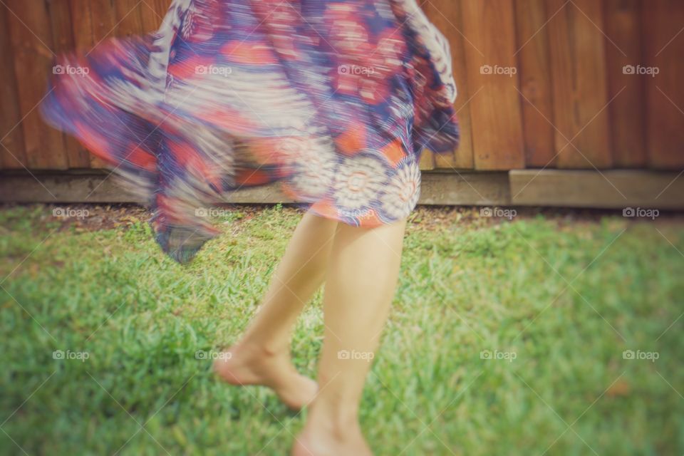 Girl, Summer, Grass, Woman, Dress