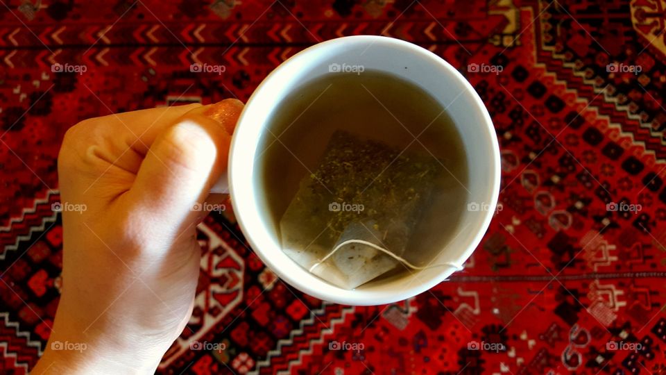 drinking tea
