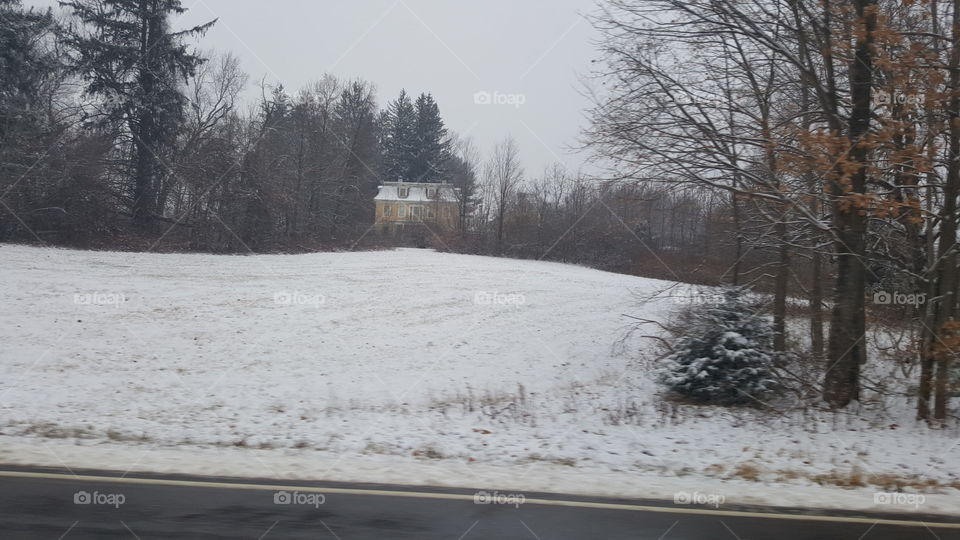 House On A Snowy Hill
