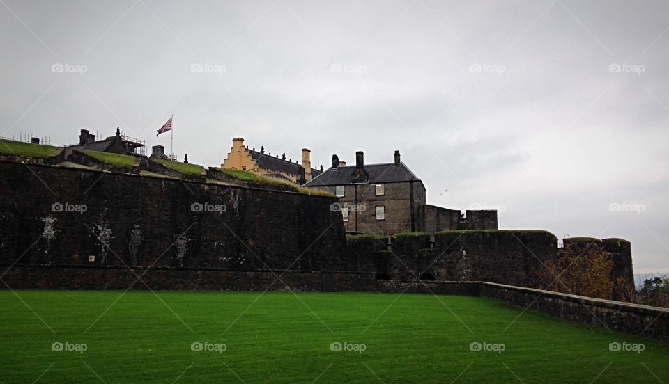 Looking up at Stirling Castle in Scotland
