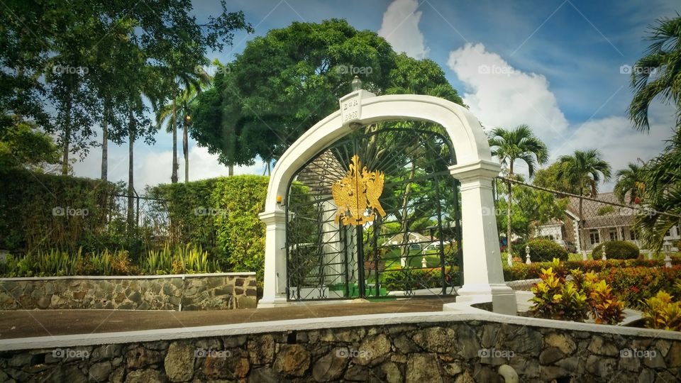 Government mansion..Castries St Lucia...beautiful emblem gate...