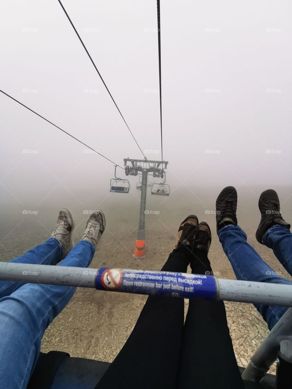 Travel trip way road view legs cabin fog foggy milky mountains high freedom happy happiness electric power electricity view