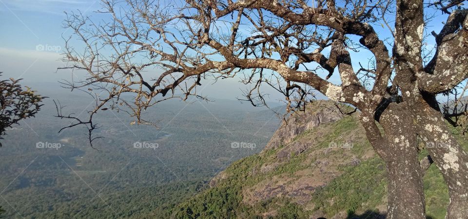 At the peak of mountain