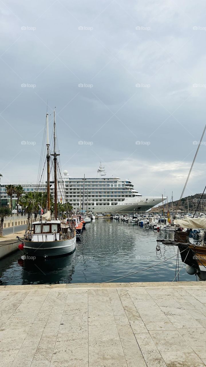 Cruise ship in the port