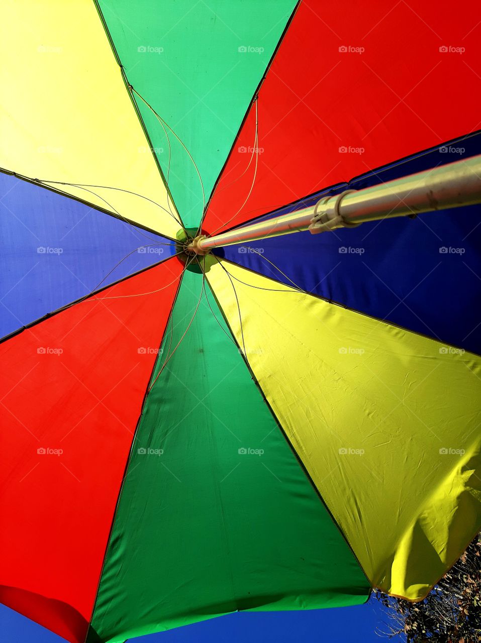 rainbow  umbrella  low angle view