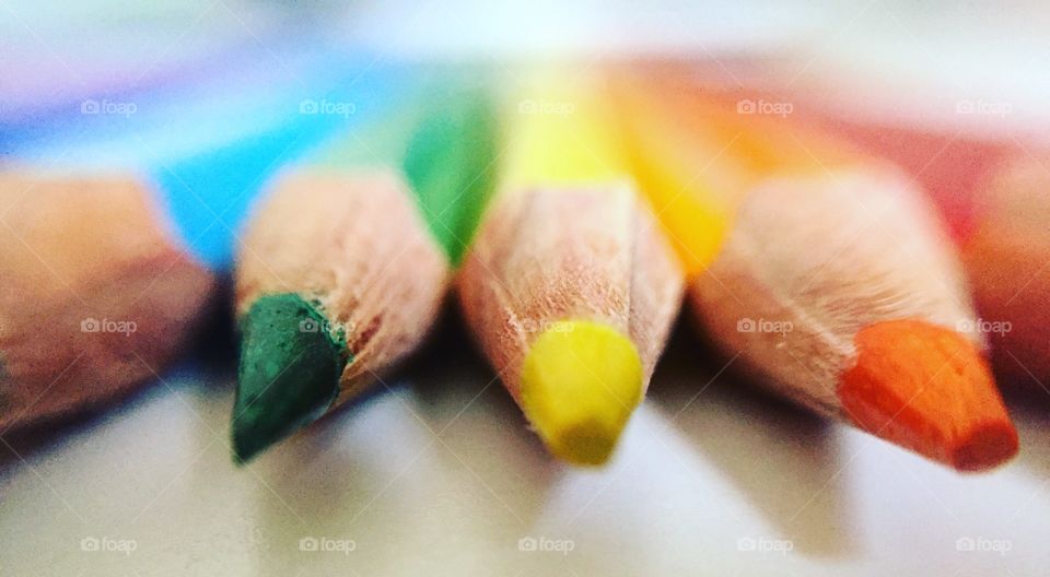 Variation of multi colored pencils