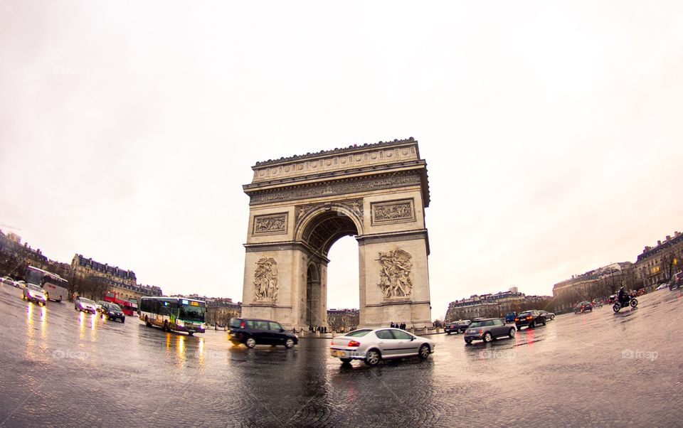 Arc de Triomphe at Paris, France.