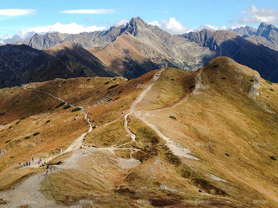 High angle view of a moutain