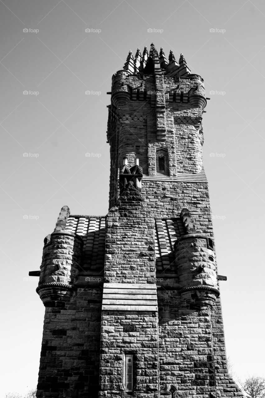 National Wallace Monument  in Blacknwhite.