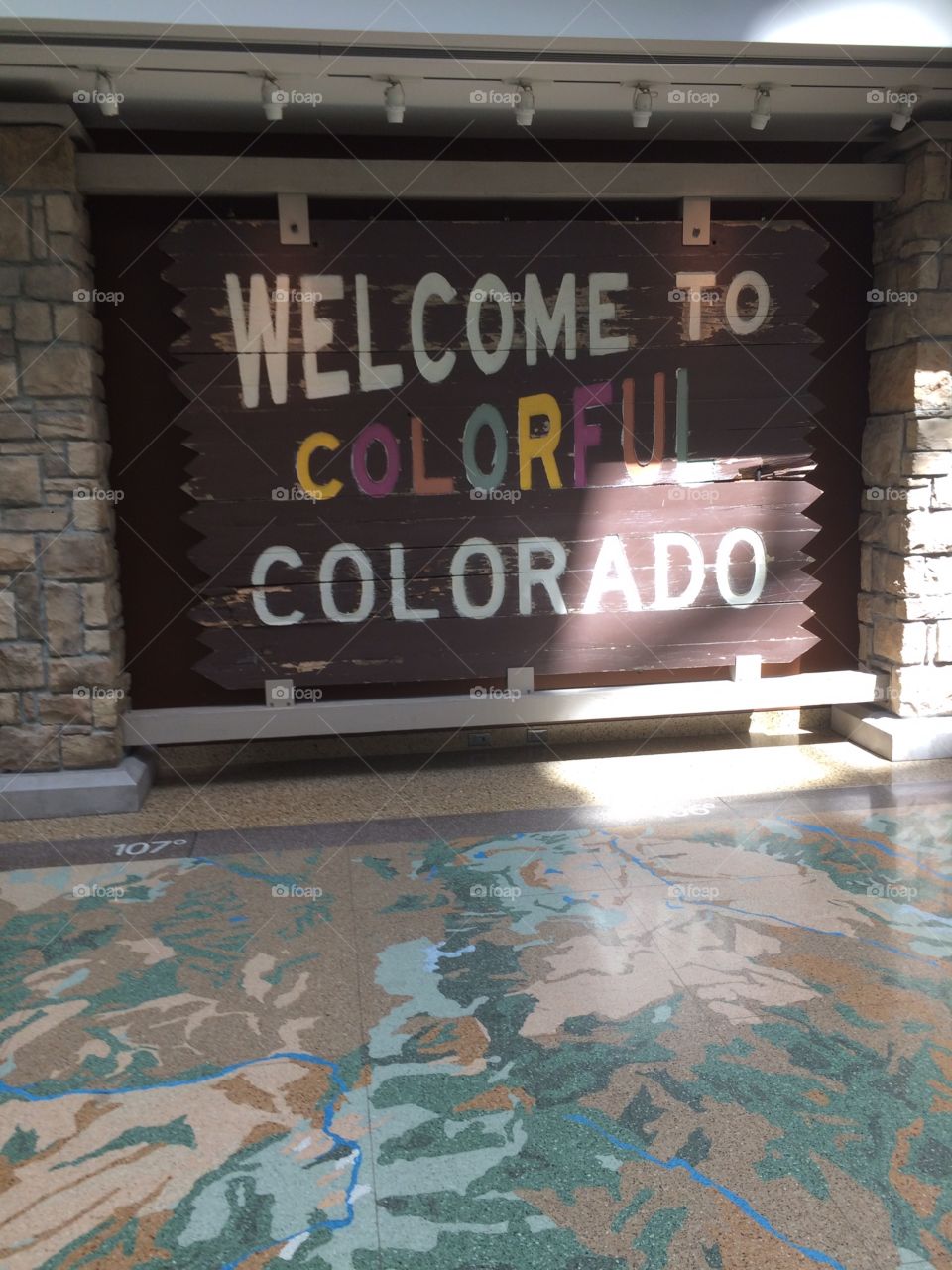 Welcome to Colorful Colorado sign, Colorado History Museum, Denver, Colorado