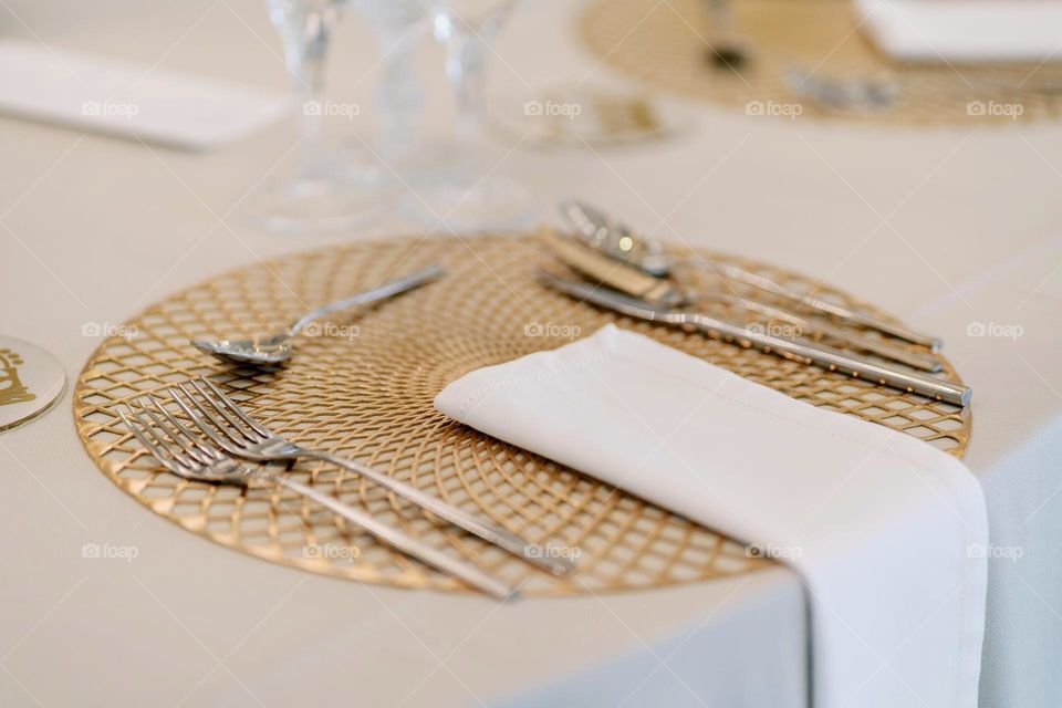 Table set up for a special event