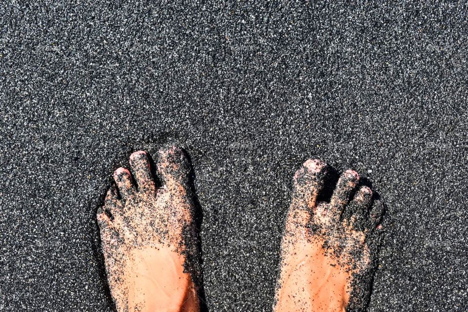 On the black sand