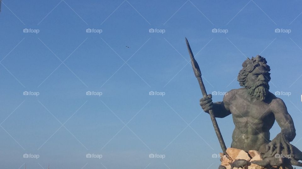 Neptune statue. This landmark is at the Virginia Beach Oceanfront.    went there this past week, thought this could work well for a banner.   we will see, up to you.