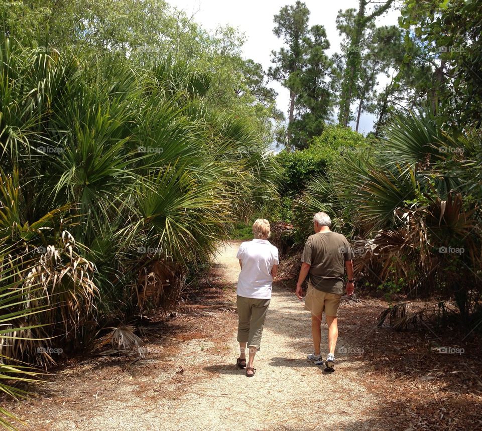 On the wilderness trail with family.