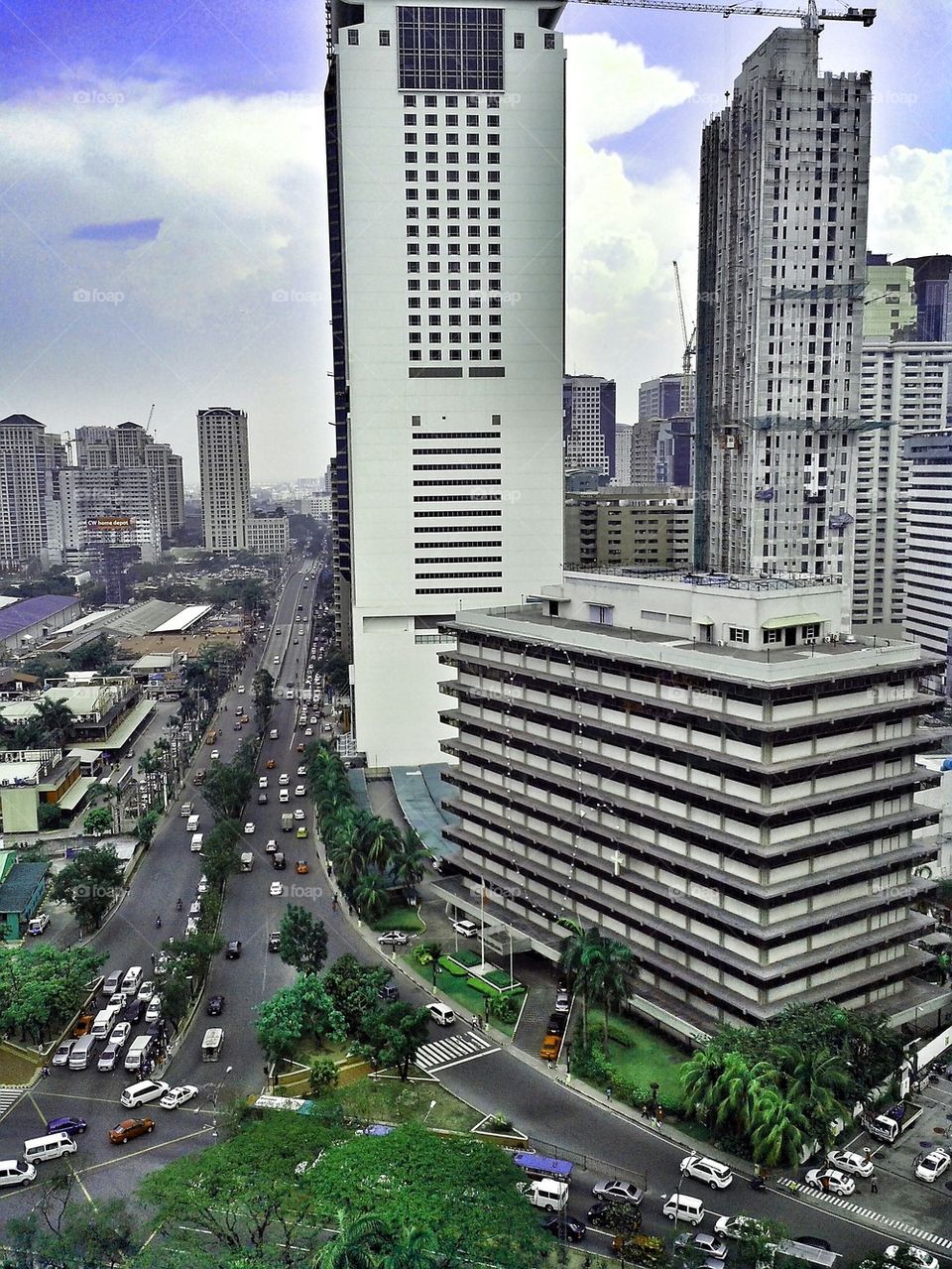 buildings in ortigas complex, pasig city, philippines, asia