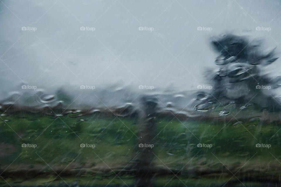 pouring rain