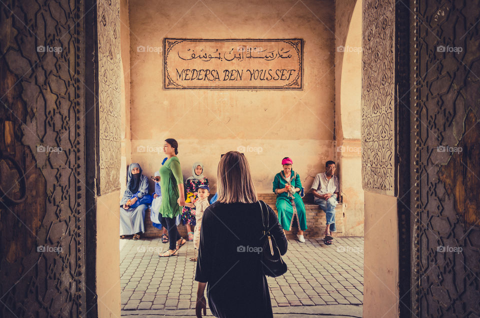 entrance to medersa Ben youssef