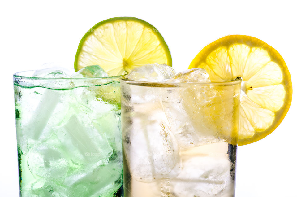 drinks with ice cubes