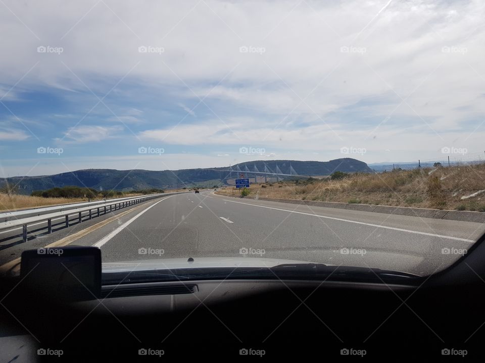 On the french road towards millau bridge