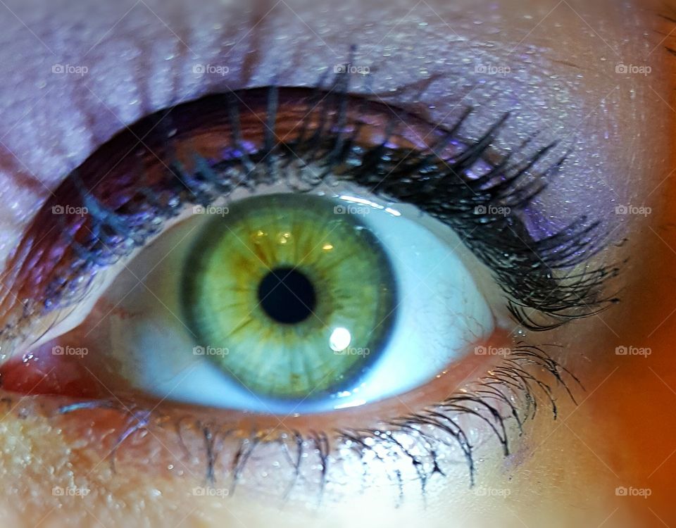 My Green iris very close up