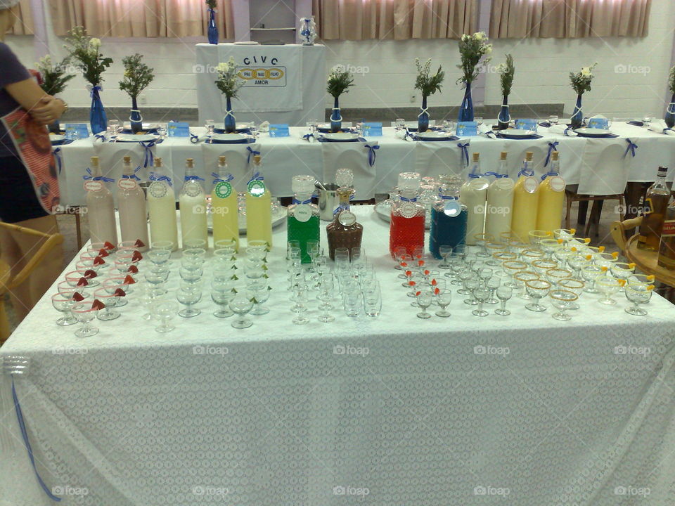 Bebidas decoração almoço