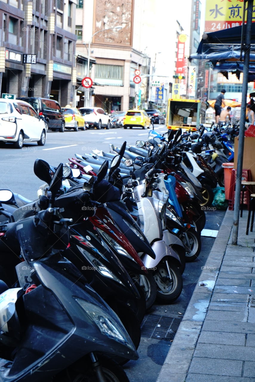 Scooters in Taipei Taiwan