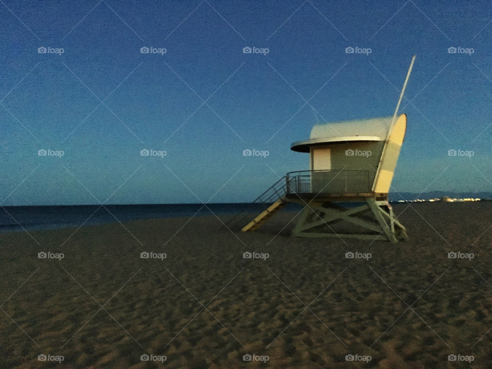 Lifeguard hut on the beach