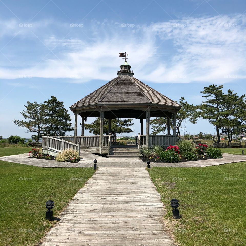 Gazebo park down by the bayside