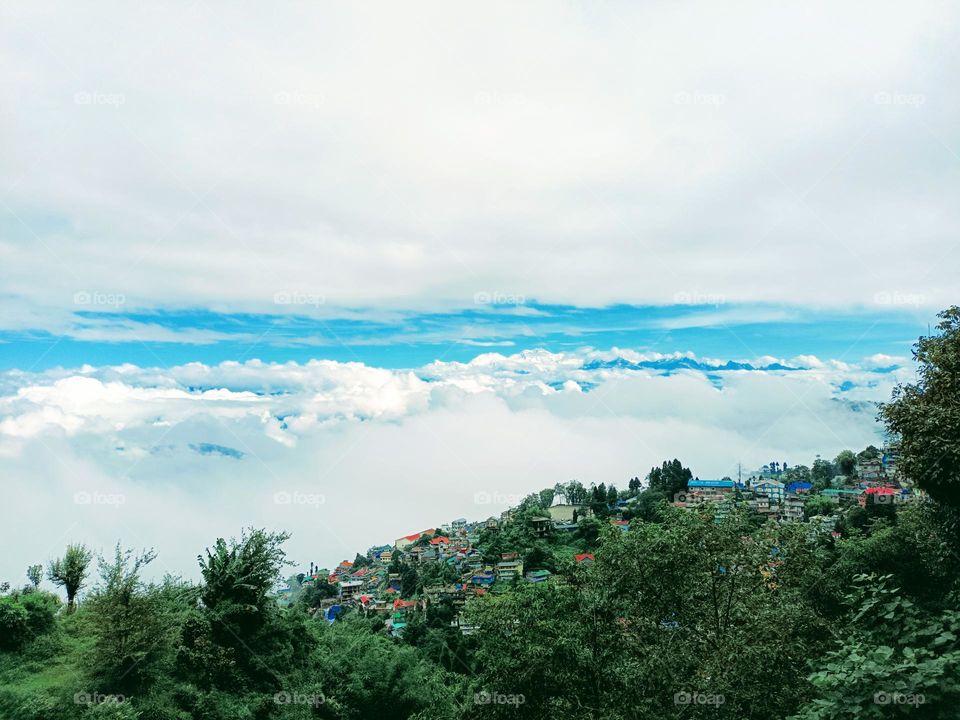 View of cloudy sky and mountain