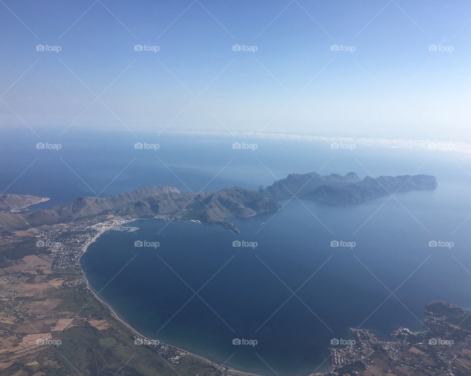 Aerial View of coast of Mallorca, Spain