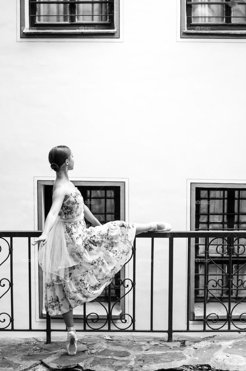 Outdoor Ballet Photography, Black and White