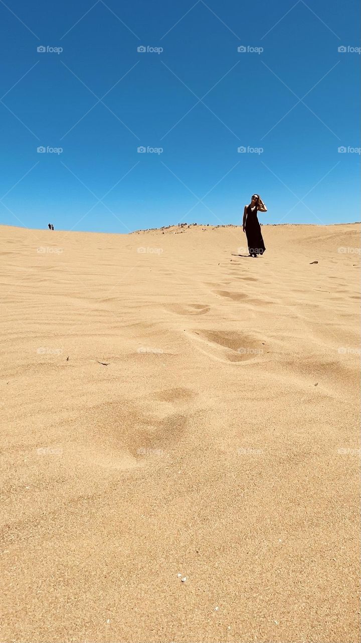 Standing in the desert 