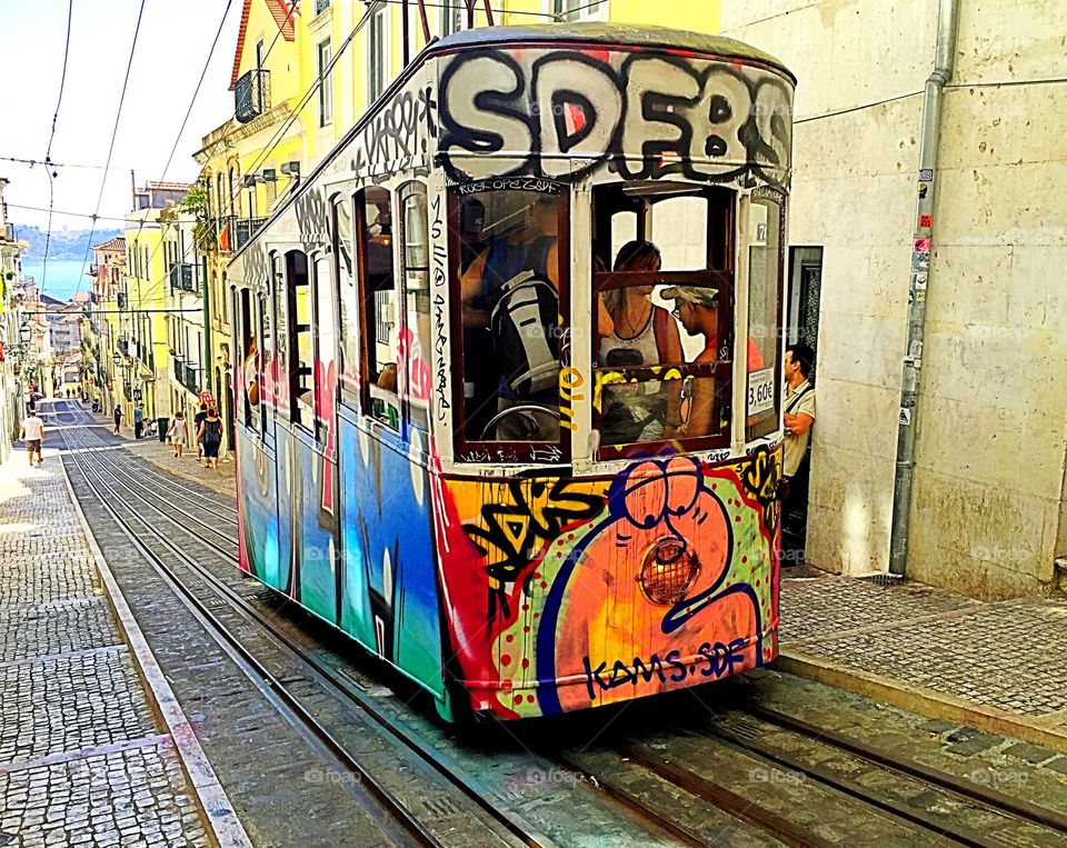 People travelling in tram