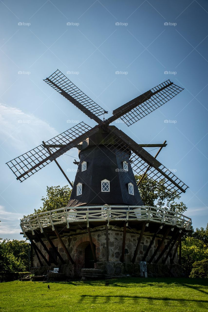 Old windmill in the swedish city of Malmo