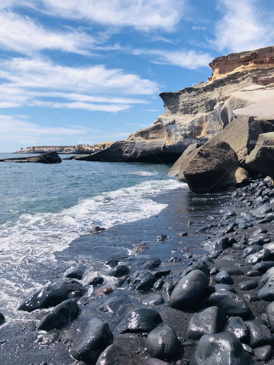 Wild coast of Tenerife Island , Spain