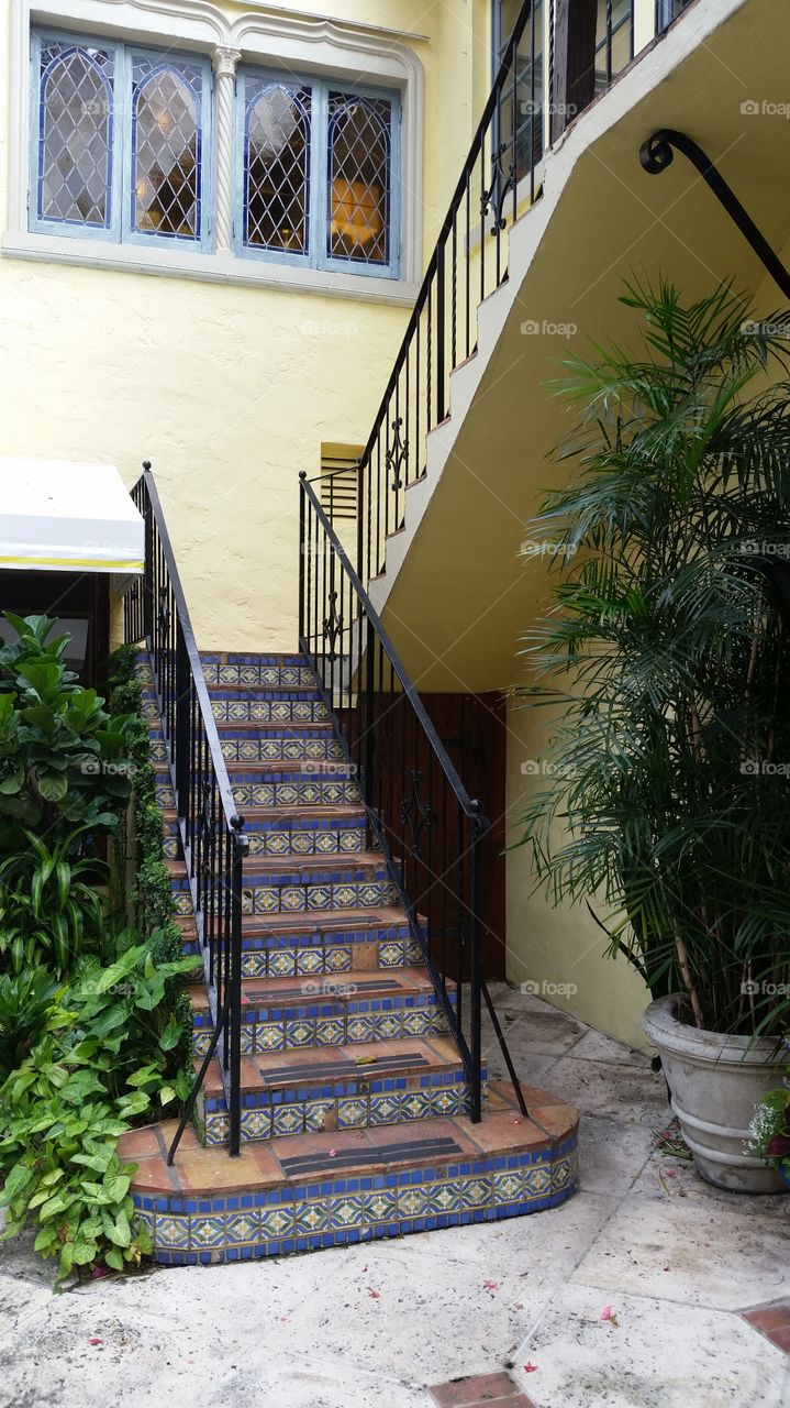 Beautiful Stairs near Worth Avenue in Palm Beach, Florida