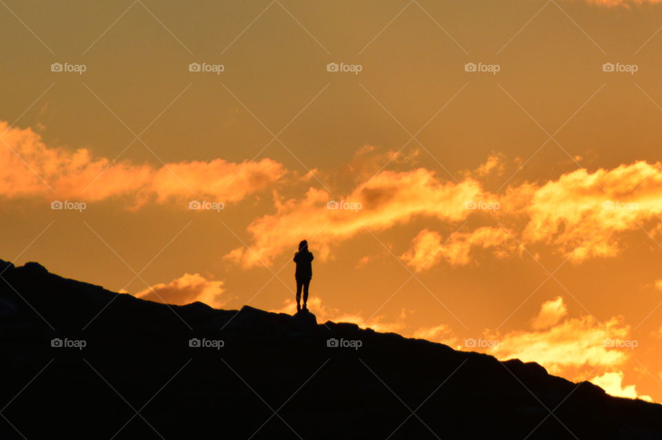 Golden your in Norway. looking at sunset in Norway