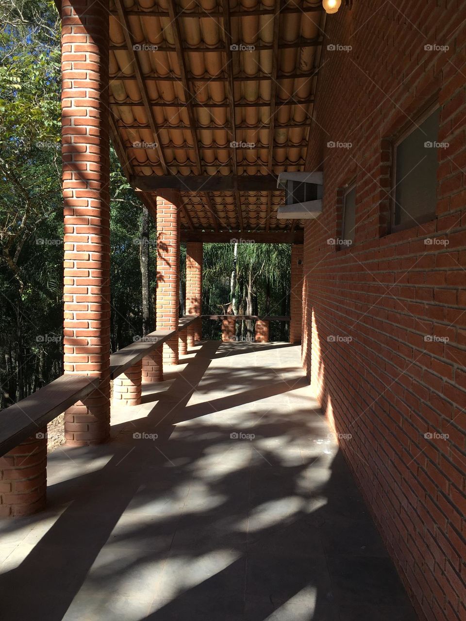 Porch in a house in the countryside.